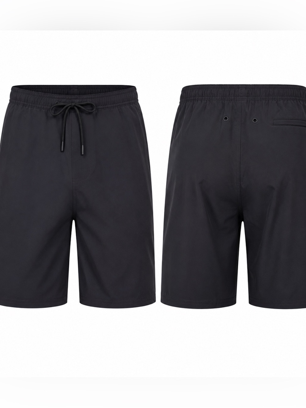 Kirkland Signature Swim Trunks Men’s Large Black Lined Drawstring Shorts NWOT